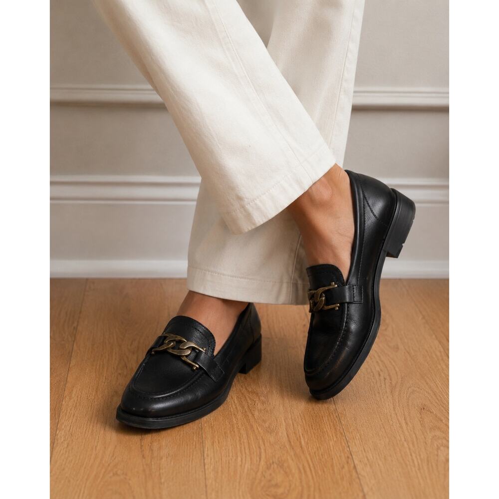 Soul‎ Naturalizer Onyx Black Chain Loafers Comfort Slip On Shoes Women’s 7.5